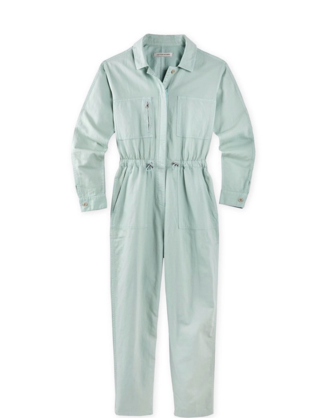 NWOT Outerknown Light Sage Green Utility Jumpsuit